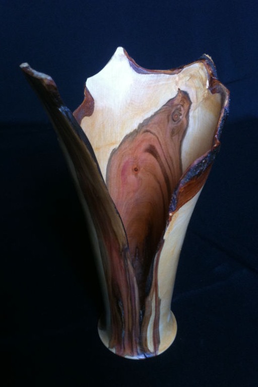 Vase en bois de prunier